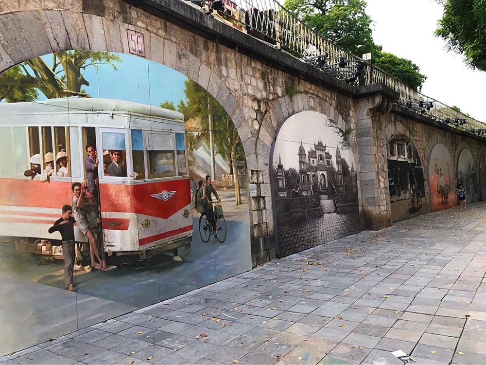 Phung Hung Mural Street - hidden gems in hanoi